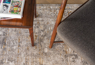 Louis De Poortere Antiquarian Ushak 8884 Suleiman Grey Area Rug Lifestyle Image Feature
