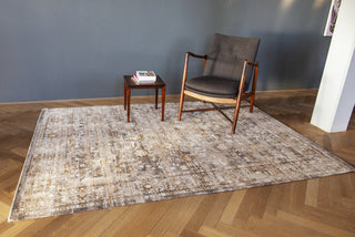 Louis De Poortere Antiquarian Ushak 8884 Suleiman Grey Area Rug Lifestyle Image Feature