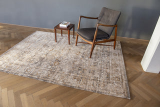 Louis De Poortere Antiquarian Ushak 8884 Suleiman Grey Area Rug Lifestyle Image Feature