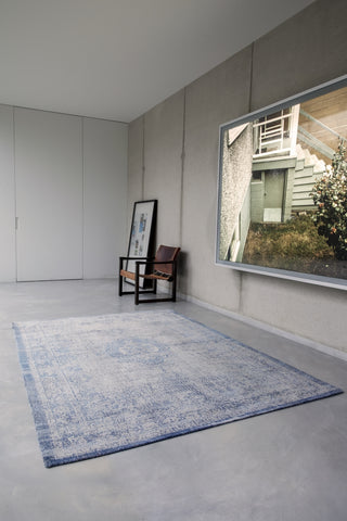 Louis De Poortere Fading World Medallion 9065 Grey Jeans Area Rug Lifestyle Image Feature