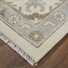 Feizy Karina 69G5F Ivory/Gray/Brown Area Rug Corner Image with Rug Pad