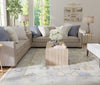 Feizy Karina 69G6F Ivory/Blue/Tan Area Rug Lifestyle Image Feature