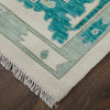 Feizy Karina 69G7F Green/Ivory Area Rug Corner Image with Rug Pad