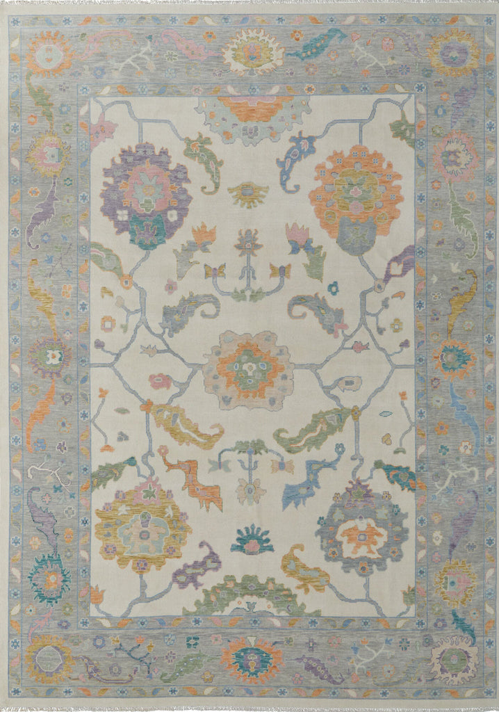 Feizy Karina 69G9F Ivory/Orange/Blue Area Rug main image