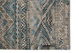 Louis De Poortere Antiquarian Kilim 9110 Zemmuri Blue Area Rug Corner Image