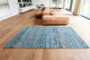Louis De Poortere Antiquarian Kilim 9110 Zemmuri Blue Area Rug Lifestyle Image Feature