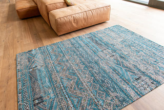 Louis De Poortere Antiquarian Kilim 9110 Zemmuri Blue Area Rug Lifestyle Image Feature