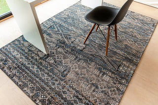 Louis De Poortere Antiquarian Kilim 9113 Black Rabat Area Rug Lifestyle Image Feature