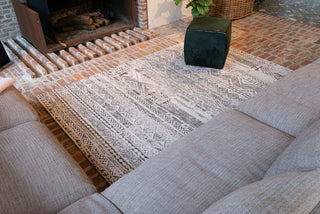 Louis De Poortere Antiquarian Kilim 9114 Medina White Area Rug Lifestyle Image Feature