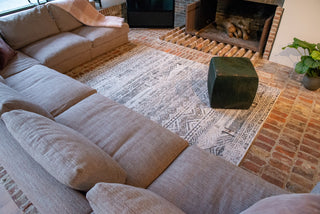 Louis De Poortere Antiquarian Kilim 9114 Medina White Area Rug Lifestyle Image Feature