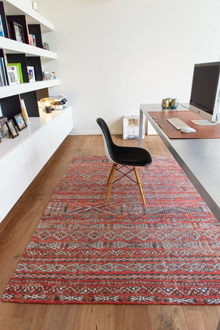 Louis De Poortere Antiquarian Kilim 9115 Fez Red Area Rug Lifestyle Image Feature
