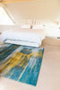 Louis De Poortere Atlantic Monetti 9119 Nymphea Blue Area Rug Lifestyle Image Feature