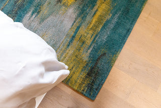 Louis De Poortere Atlantic Monetti 9119 Nymphea Blue Area Rug Lifestyle Image Feature