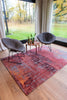 Louis De Poortere Atlantic Streaks 9125 Nassau Red Area Rug Lifestyle Image Feature
