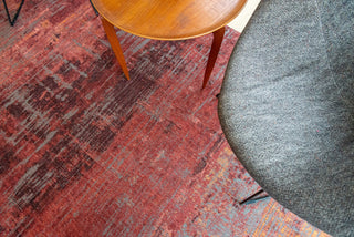 Louis De Poortere Atlantic Streaks 9125 Nassau Red Area Rug Lifestyle Image Feature