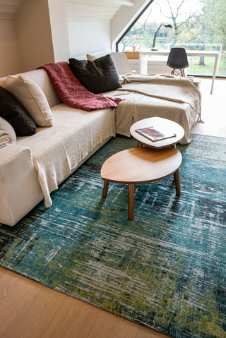 Louis De Poortere Atlantic Streaks 9126 Glen Cove Area Rug Lifestyle Image Feature