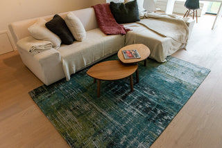 Louis De Poortere Atlantic Streaks 9126 Glen Cove Area Rug Lifestyle Image Feature