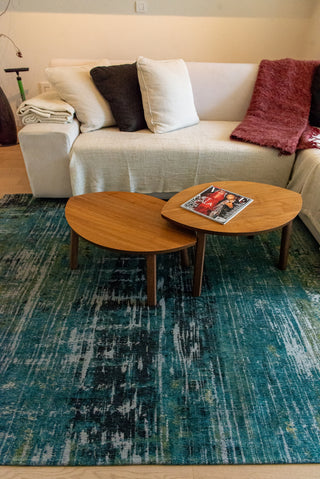 Louis De Poortere Atlantic Streaks 9126 Glen Cove Area Rug Lifestyle Image Feature