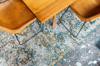 Louis De Poortere Antiquarian Bakhtiari Antique 9127 Fener Area Rug Lifestyle Image Feature