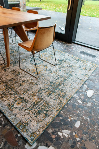 Louis De Poortere Antiquarian Bakhtiari Antique 9127 Fener Area Rug Lifestyle Image Feature