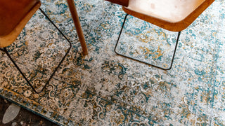 Louis De Poortere Antiquarian Bakhtiari Antique 9127 Fener Area Rug Lifestyle Image Feature