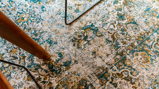 Louis De Poortere Antiquarian Bakhtiari Antique 9127 Fener Area Rug Lifestyle Image Feature