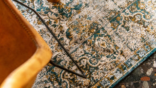 Louis De Poortere Antiquarian Bakhtiari Antique 9127 Fener Area Rug Lifestyle Image Feature