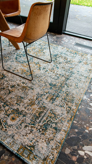 Louis De Poortere Antiquarian Bakhtiari Antique 9127 Fener Area Rug Lifestyle Image Feature