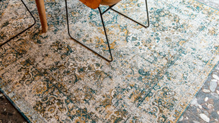 Louis De Poortere Antiquarian Bakhtiari Antique 9127 Fener Area Rug Lifestyle Image Feature