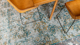 Louis De Poortere Antiquarian Bakhtiari Antique 9127 Fener Area Rug Lifestyle Image Feature