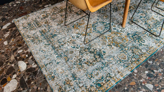 Louis De Poortere Antiquarian Bakhtiari Antique 9127 Fener Area Rug Lifestyle Image Feature
