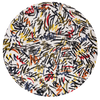 Louis De Poortere Gallery Graffito 9144 Street Graph Area Rug Round Main Image