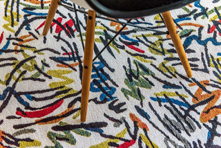 Louis De Poortere Gallery Graffito 9144 Street Graph Area Rug Lifestyle Image Feature