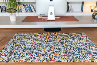 Louis De Poortere Gallery Graffito 9144 Street Graph Area Rug Lifestyle Image Feature