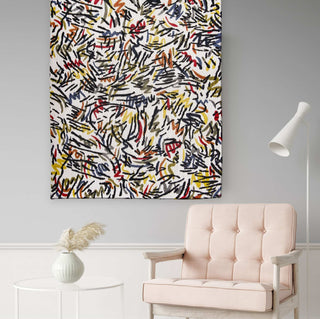Louis De Poortere Gallery Graffito 9144 Street Graph Area Rug Lifestyle Image Feature