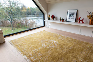 Louis De Poortere Fading World Medallion 9145 Spring Moss Area Rug Lifestyle Image Feature