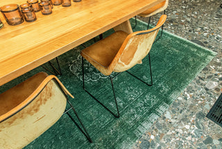 Louis De Poortere Fading World Medallion 9146 Majestic Forest Area Rug Lifestyle Image Feature