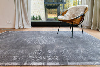 Louis De Poortere Fading World Medallion 9148 Stone Area Rug Lifestyle Image Feature