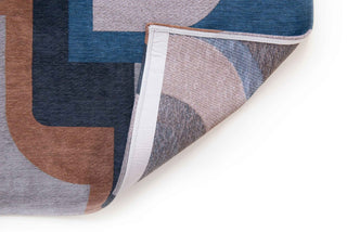 Louis De Poortere Nuance Module 9196 Camel Blue Area Rug Backing Image