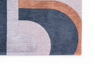 Louis De Poortere Nuance Module 9196 Camel Blue Area Rug Corner Image