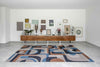 Louis De Poortere Nuance Module 9196 Camel Blue Area Rug Lifestyle Image Feature