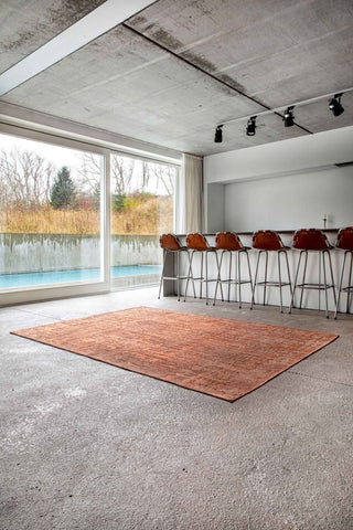 Louis De Poortere Structures Baobab 9199 Za Copper Area Rug Lifestyle Image Feature