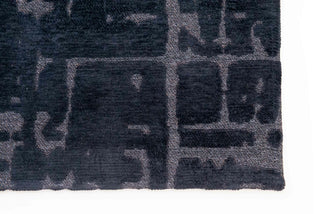 Louis De Poortere Structures Baobab 9200 Black Water Area Rug Corner Image