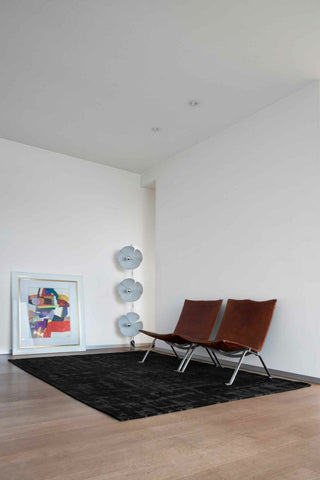 Louis De Poortere Structures Baobab 9200 Black Water Area Rug Lifestyle Image Feature
