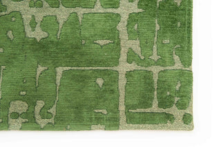 Louis De Poortere Structures Baobab 9202 Perrier's Green Area Rug Corner Image