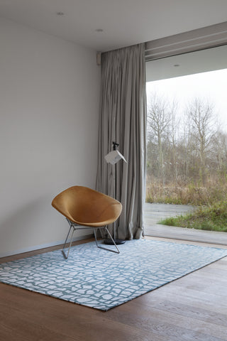 Louis De Poortere Mad Men Dedalo 9203 Blue Marine Area Rug Lifestyle Image Feature