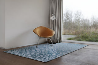 Louis De Poortere Mad Men Dedalo 9203 Blue Marine Area Rug Lifestyle Image Feature