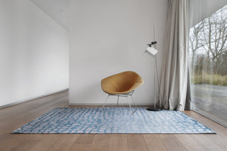 Louis De Poortere Mad Men Dedalo 9203 Blue Marine Area Rug Lifestyle Image Feature