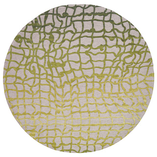 Louis De Poortere Mad Men Dedalo 9204 Republic Green Area Rug Round Main Image