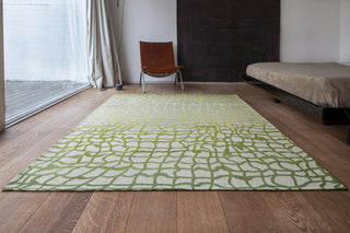 Louis De Poortere Mad Men Dedalo 9204 Republic Green Area Rug Lifestyle Image Feature